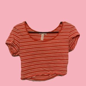 Striped Cropped Tee